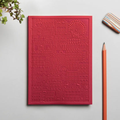 THE CITY WORKS Wiener Notizbuch A6 rot