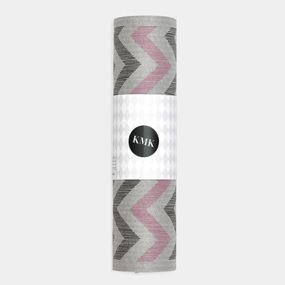 KISS MY KITCHEN Schwammtuch Rolle, ZickZack grau/schwarz/pink, 12 Stk. 24x25cm, wasch- und kompostierbar