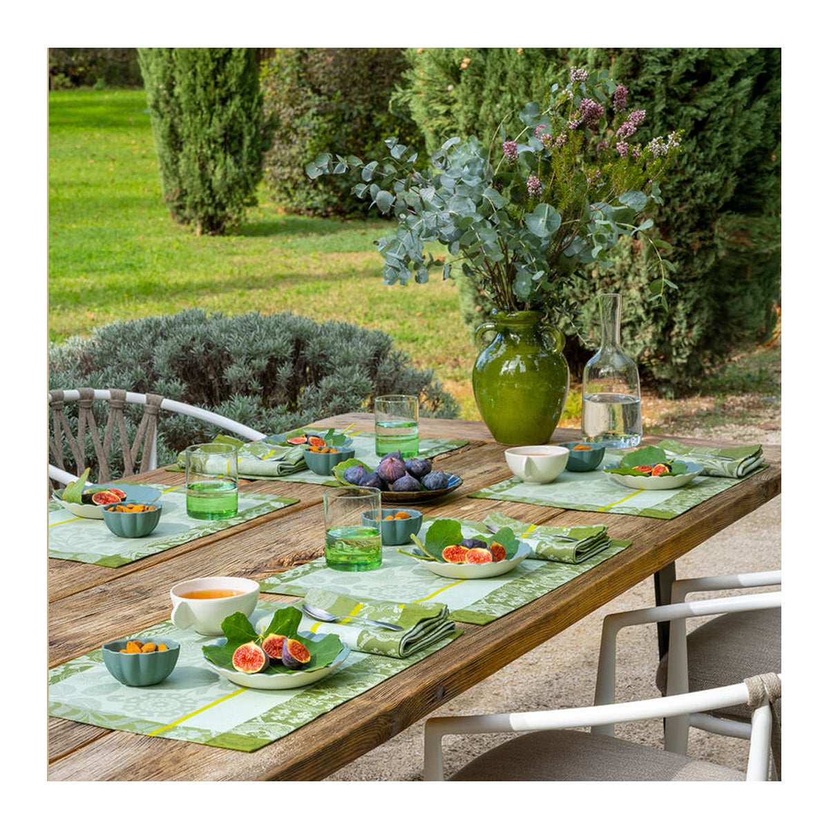 LE JACQUARD FRANCAIS Tischset Voyage Iconique 50x36cm, Baumwolle, schmutz- und wasserabweisend beschichtet