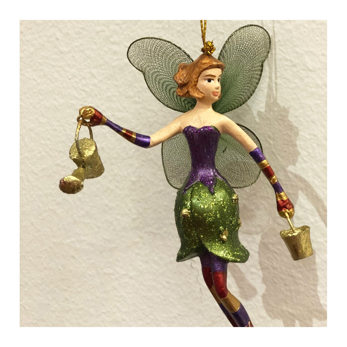 Cristbaum Ostern Frühlings Schmuck Anhänger Blumenelfe mit Giesskanne 14 cm