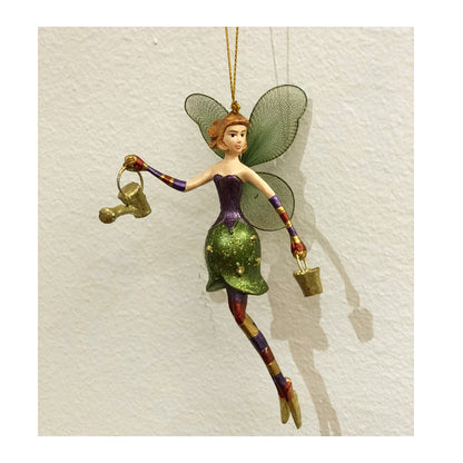 Cristbaum Ostern Frühlings Schmuck Anhänger Blumenelfe mit Giesskanne 14 cm