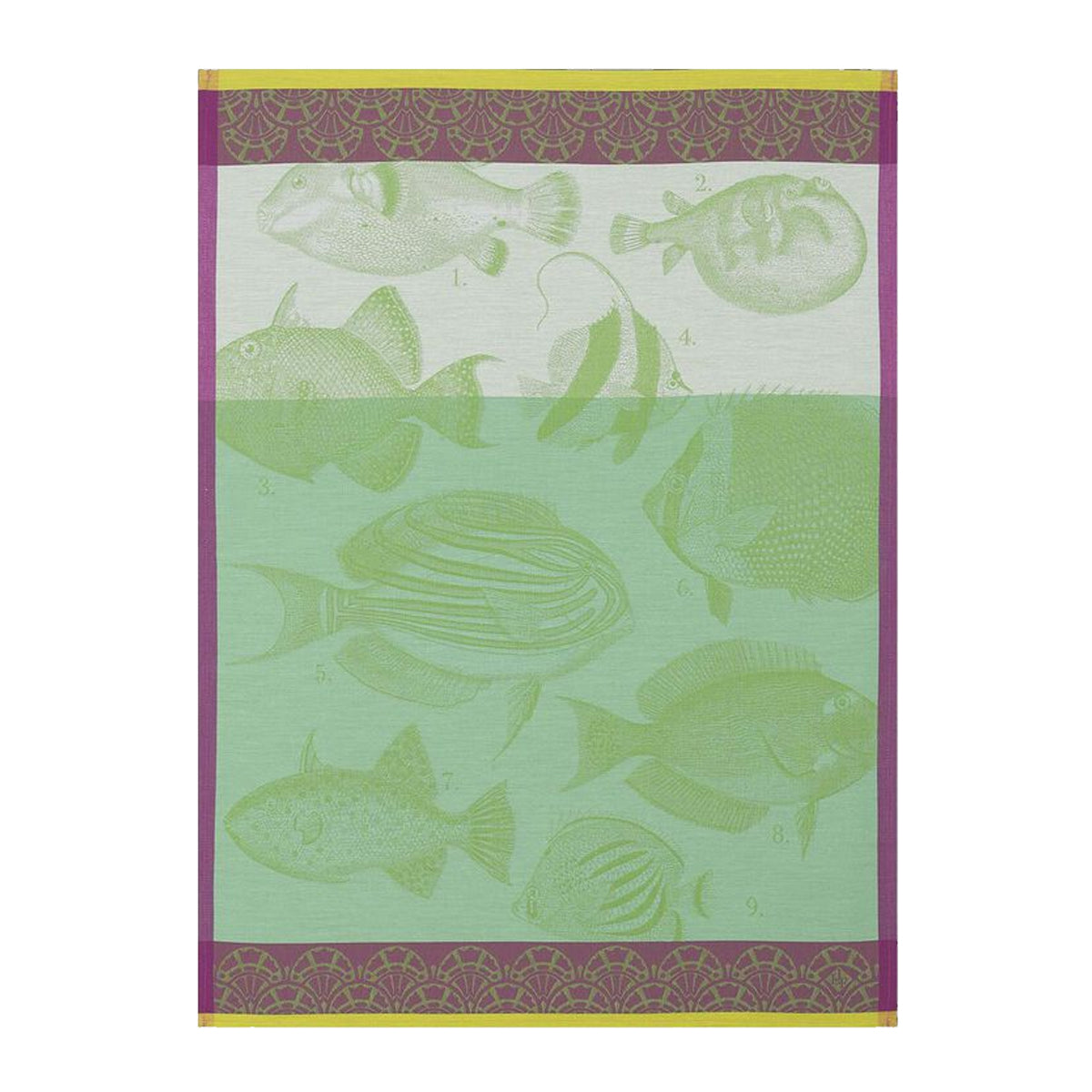 LE JACQUARD FRANCAIS Geschirrtuch, 60x80 cm, Fische grün