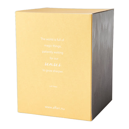 SENSE Duftkerze mit Glas-Glocke Citrus & Basil I Zitrone & Basilikum, gelb