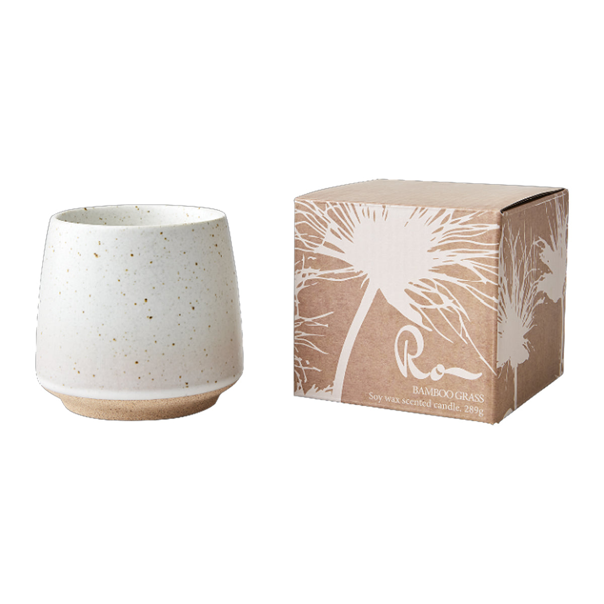 RO Duftkerze in Keramik Bamboo Grass I Bambusgras, weiß