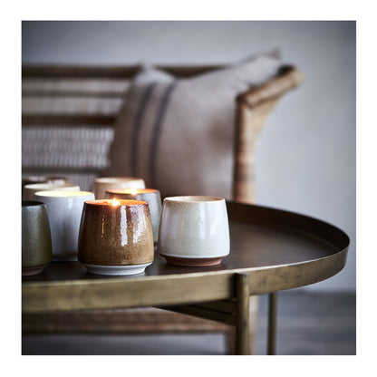 RO Duftkerze in Keramik Berries & Champagne I Beeren und Champagner, kupfer/blau