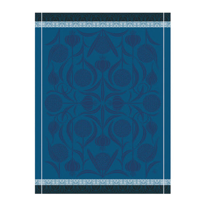 LE JACQAURD FRANCAIS Geschirrtuch, 60x80 cm, L'ail I Knoblauch I Jugendstil blau